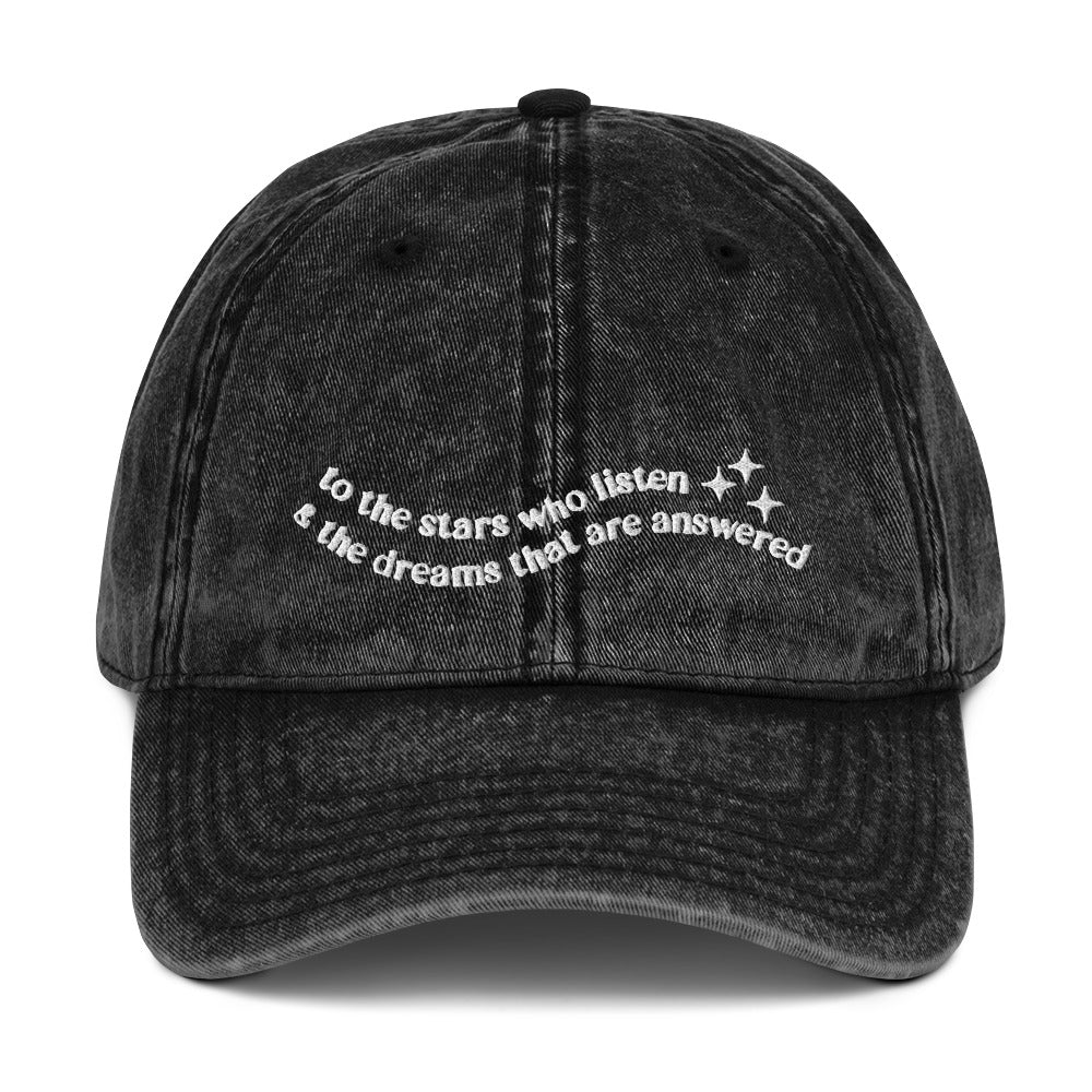 To the Stars Who Listen Embroidered Hat