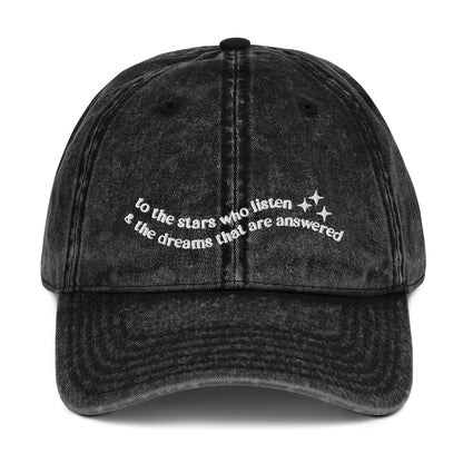 To the Stars Who Listen Embroidered Hat